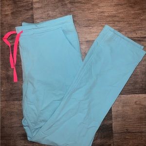 FIGS Neon blue medium tall scrub bottoms